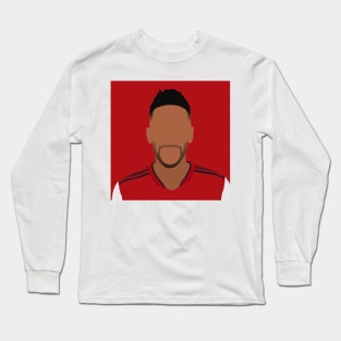 Pierre-Emerick Aubameyang Minimalistic Face Art Long Sleeve T-Shirt